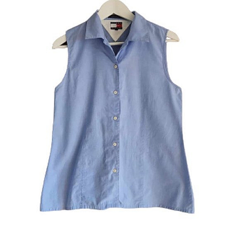 Tommy Hilfiger blue sleeveless blouse